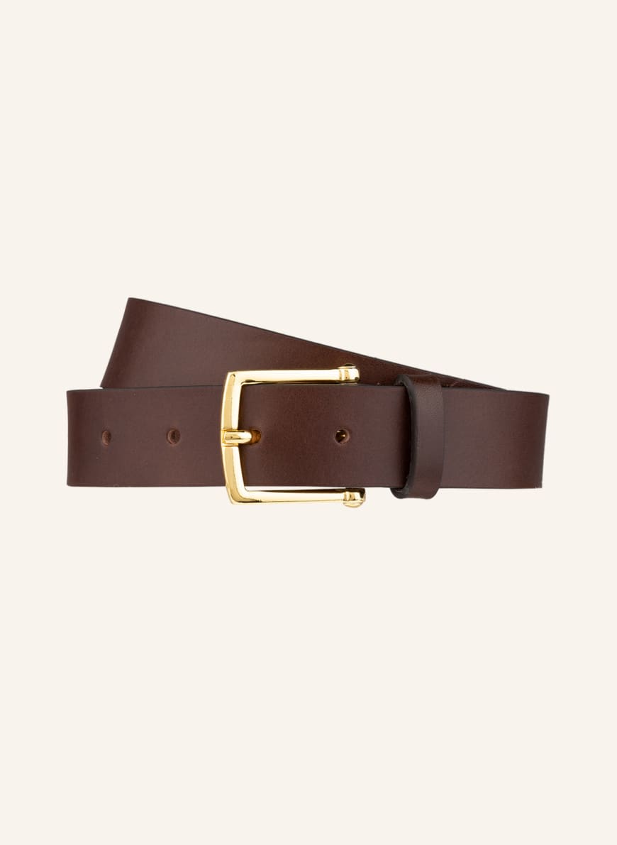 DRYKORN Waist belt YAMINI in leather, Color: DARK BROWN (Image 1)