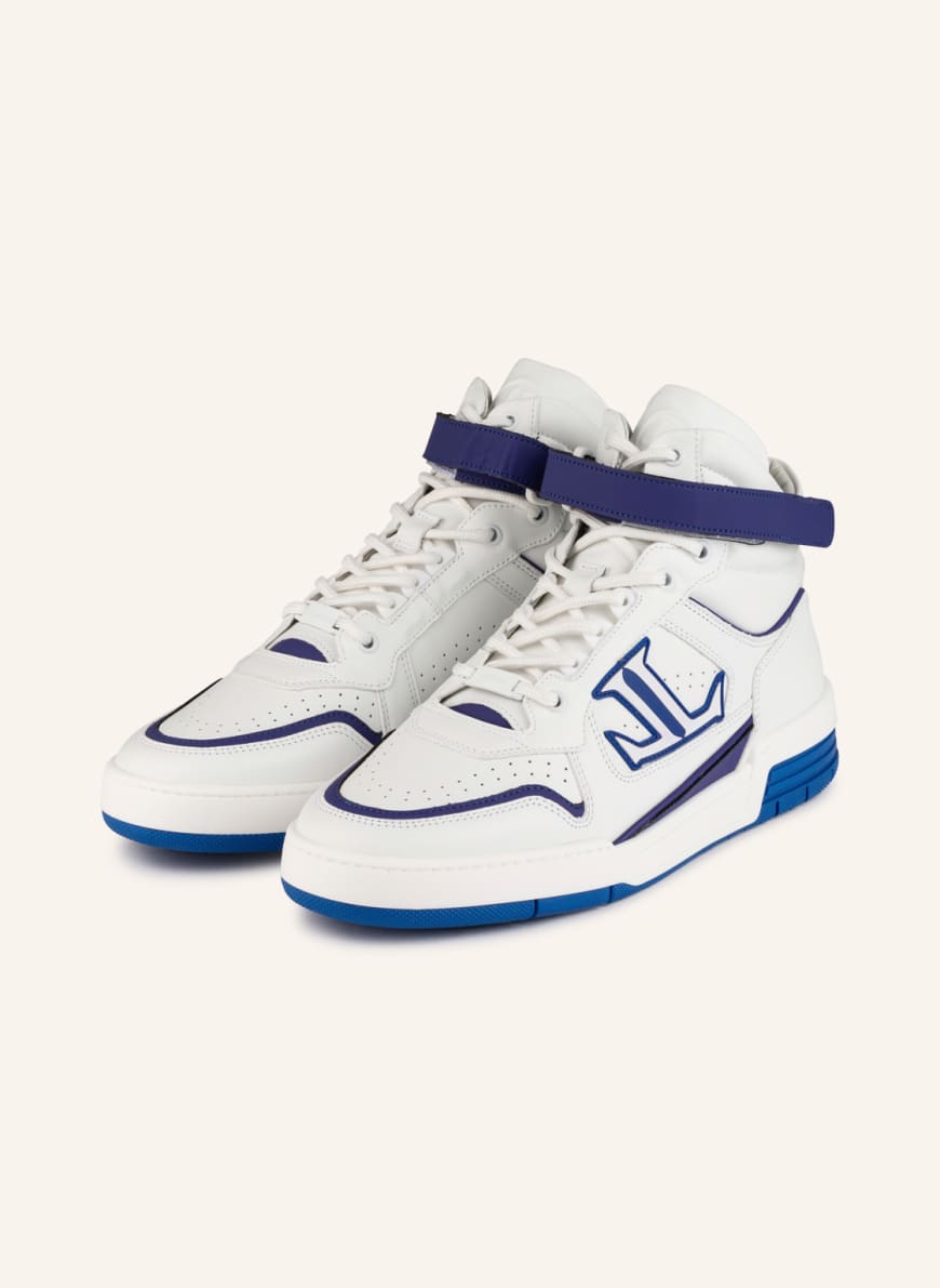LEANDRO LOPES Hightop sneakers TURBO, Color: WHITE/ BLUE (Image 1)