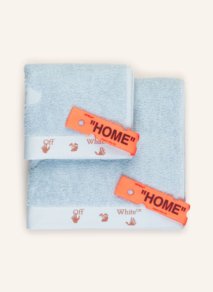 Off-White Home Set: Guest hand towel and hand towel, Color: LIGHT BLUE(Image 1)
