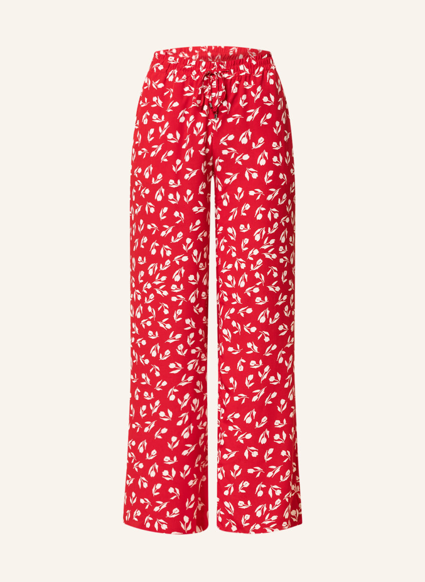 LAUREN RALPH LAUREN Wide leg trousers in red/ cream | Breuninger