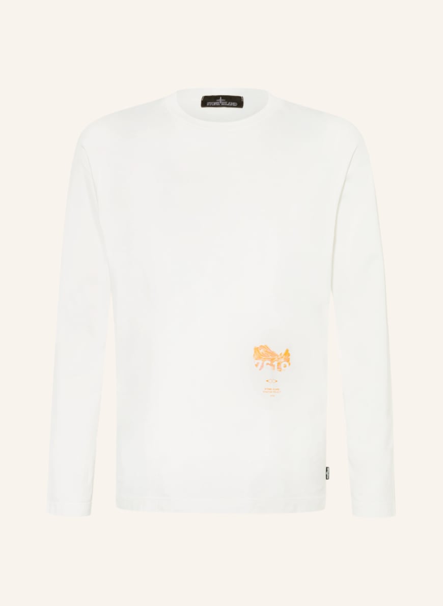 STONE ISLAND SHADOW PROJECT Long sleeve shirt, Color: WHITE/ NEON ORANGE (Image 1)