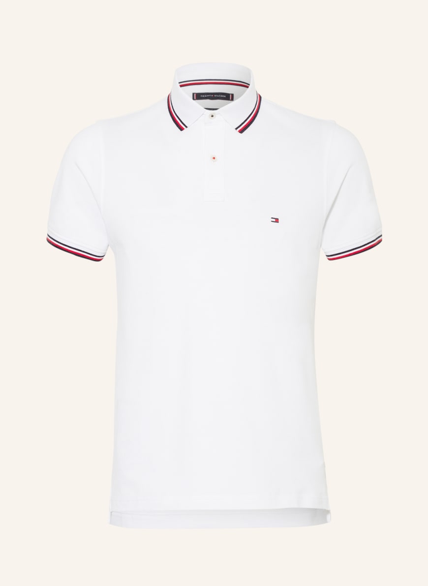 TOMMY HILFIGER Piqué polo shirt slim fit , Color: WHITE(Image 1)