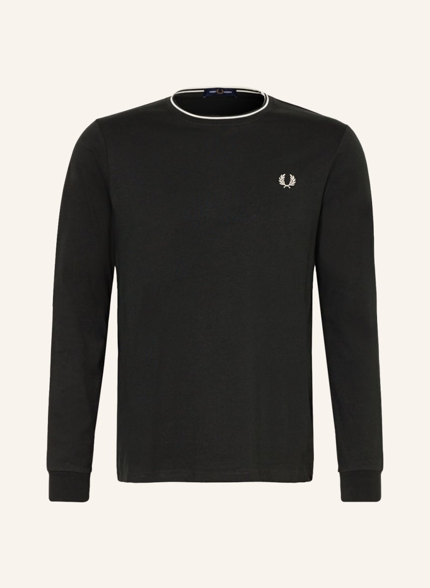 FRED PERRY Long sleeve shirt, Color: DARK GREEN (Image 1)