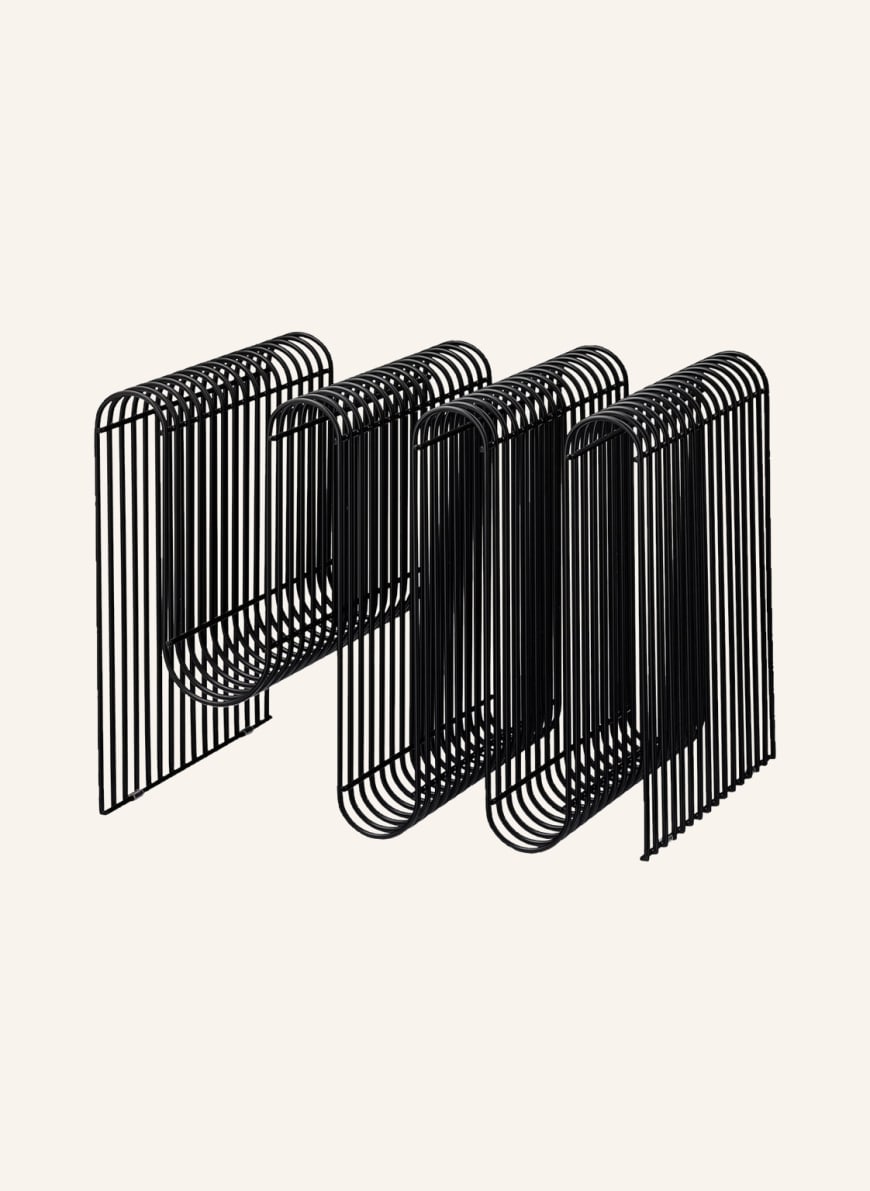 AYTM Magazine holder CURVA Height: 30.5 cm in black AYTM Magazine holder CURVA Height: 30.5 cm in black