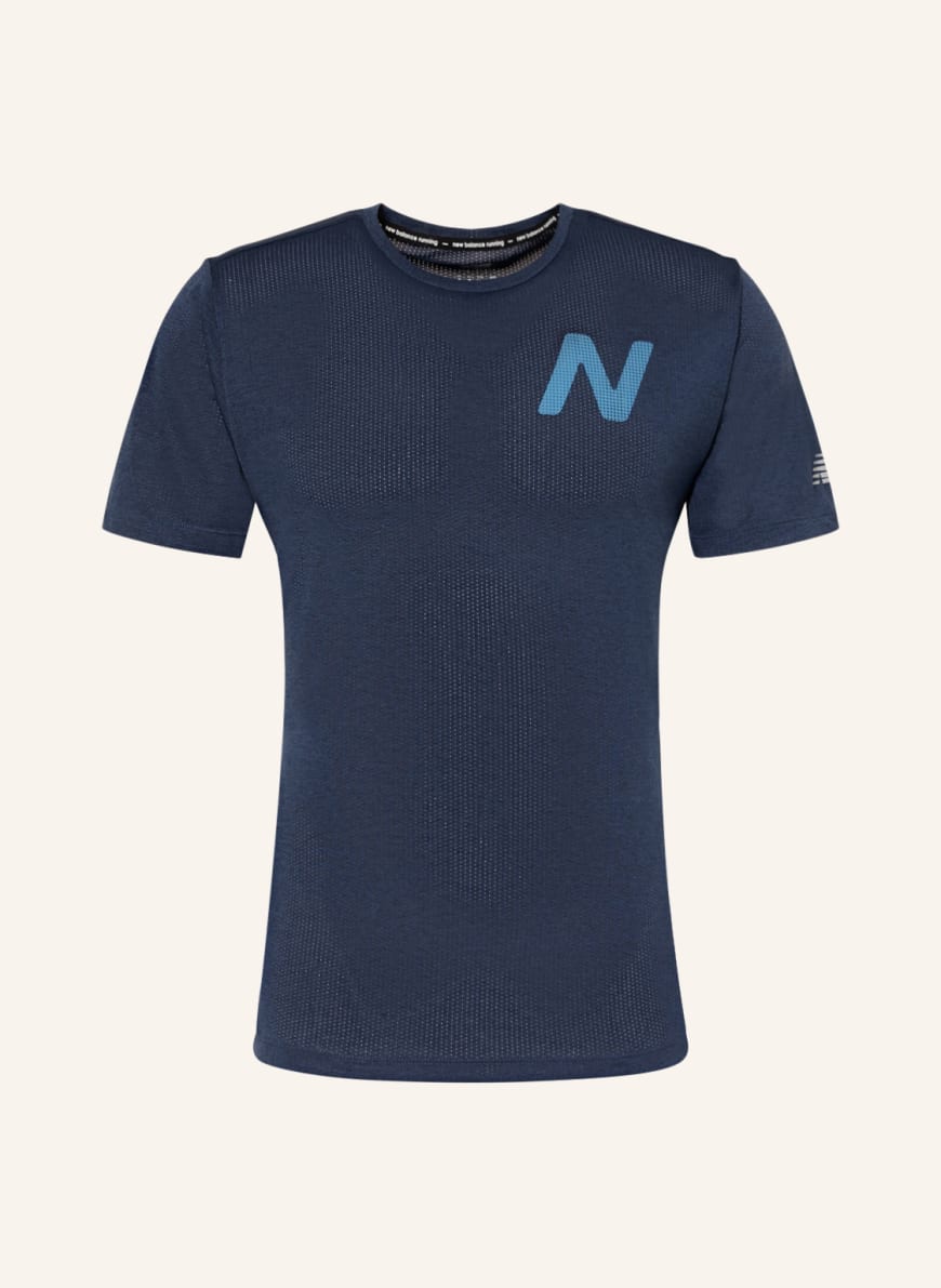 new balance Running shirt IMPACT RUN in mesh, Color: DARK BLUE (Image 1)