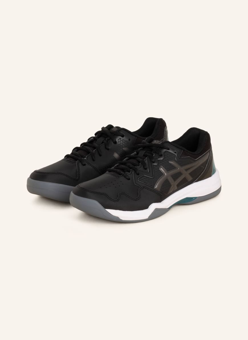 ASICS Tennis shoes GEL-DEDICATE 7 INDOOR, Color: BLACK/ TEAL (Image 1)