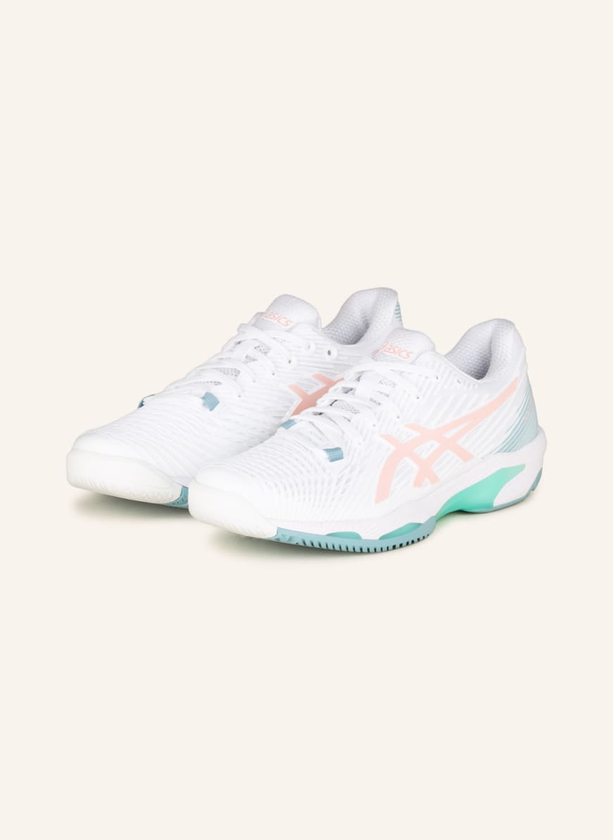 ASICS Tennis shoes SOLUTION SPEED™ FF 2, Color: WHITE/ PINK/ LIGHT GREEN (Image 1)