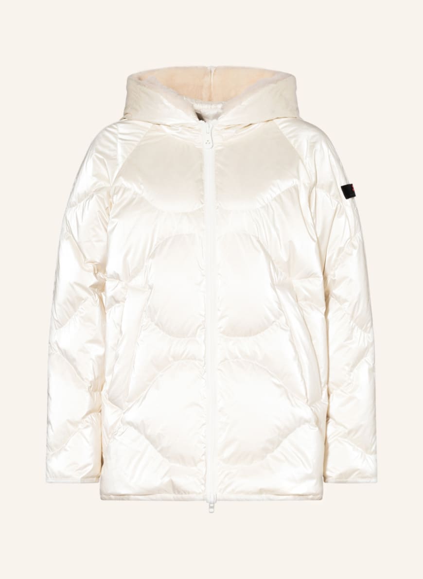 PEUTEREY Lightweight down jacket SANET BL ECOFUR, Color: WHITE(Image 1)