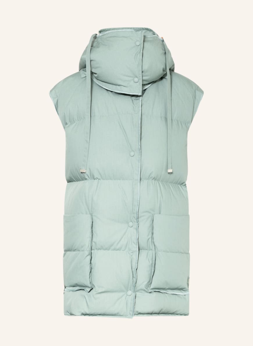 MONCLER GENIUS Oversized down vest BATTY with detachable hood , Color: MINT (Image 1)