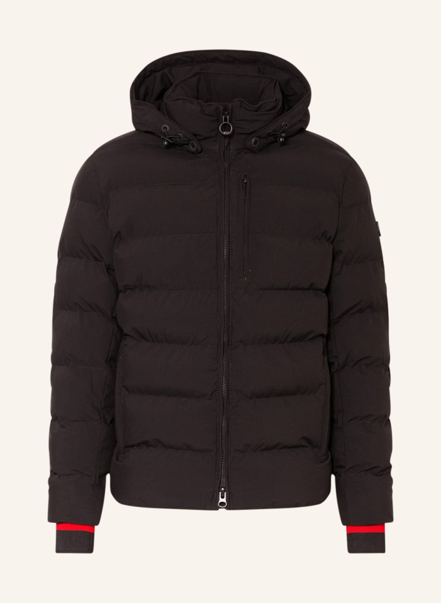WELLENSTEYN Quilted jacket BLACKBIRD with detachable hood, Color: BLACK (Image 1)