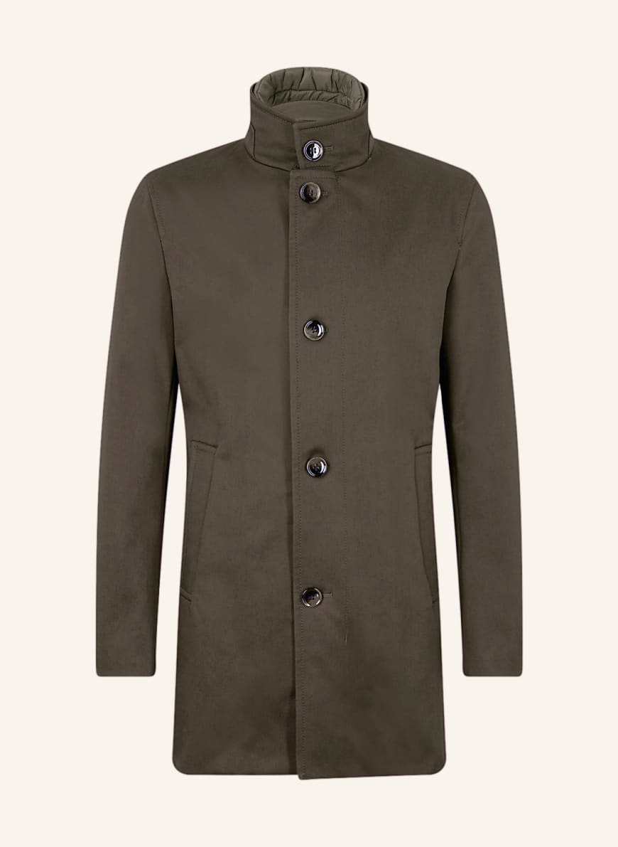 STRELLSON Coat FINLAY with detachable trim, Color: DARK GREEN (Image 1)