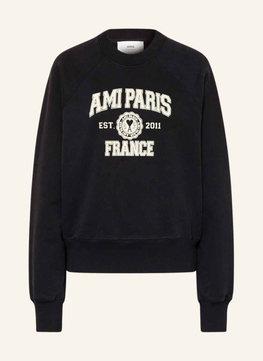 AMI PARIS Sweatshirt, Color: BLACK/ CREAM (Image 1)