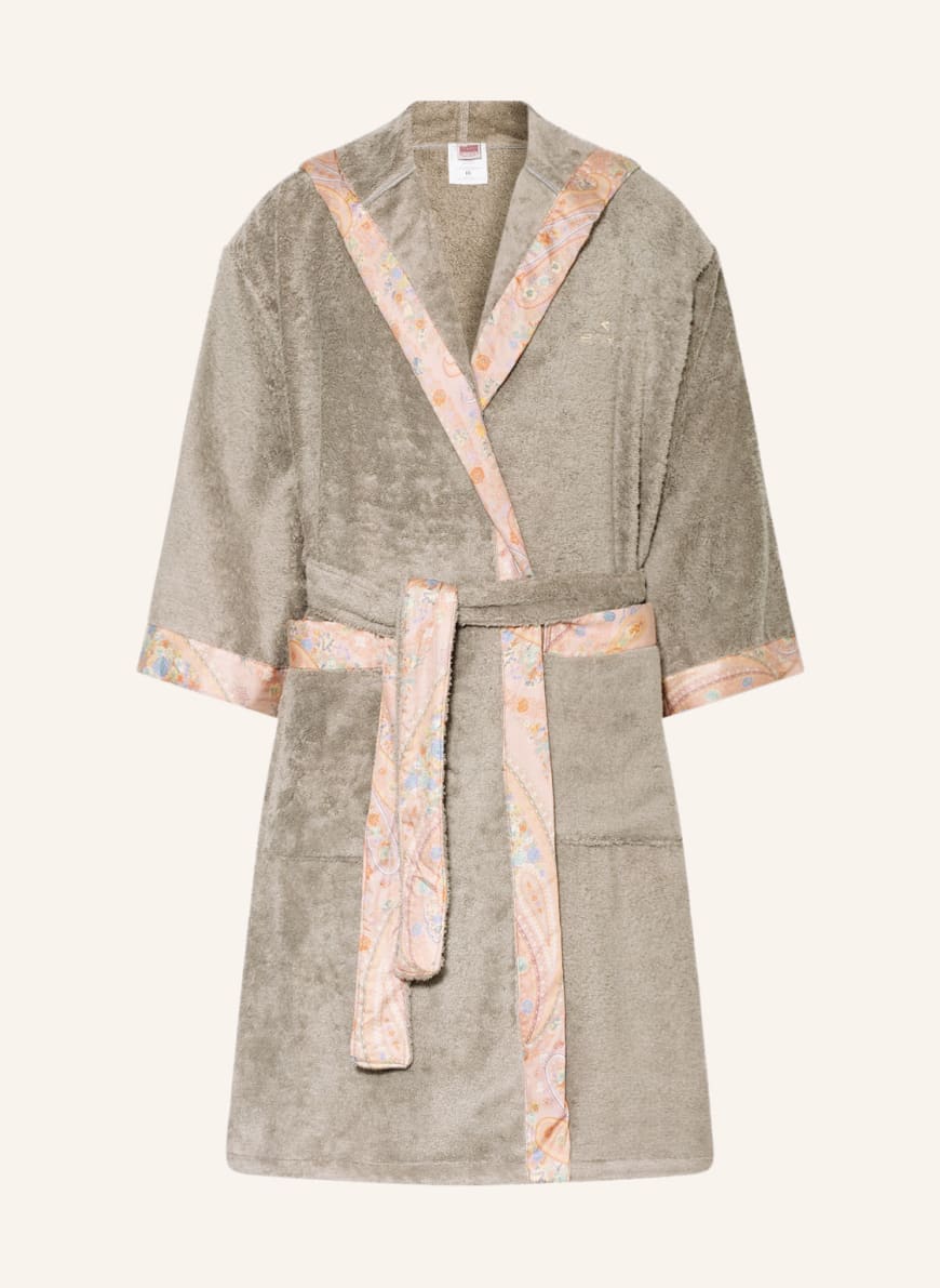ETRO Home Unisex bathrobe LORIENT with hood, Color: GRAY (Image 1)