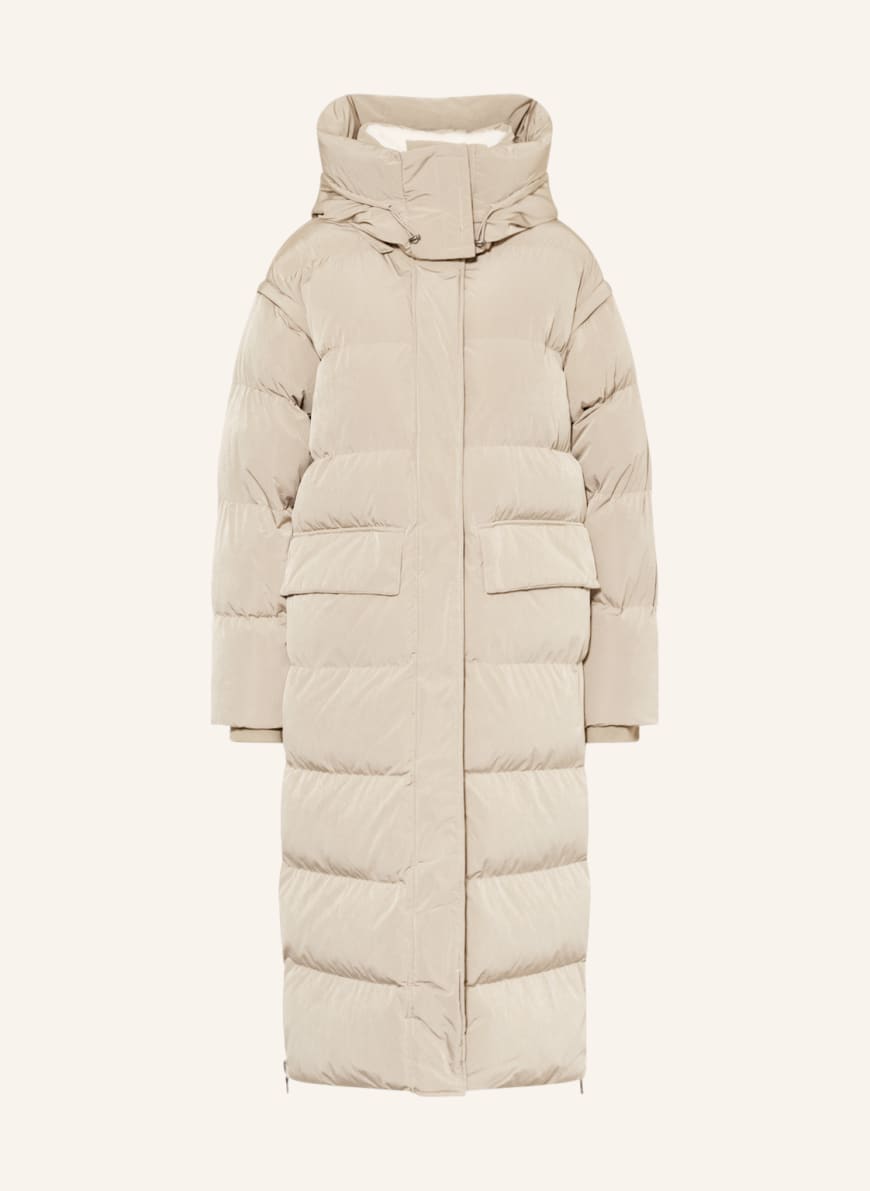 BLONDE No.8 Quilted coat with detachable sleeves, Color: GRAY(Image 1)