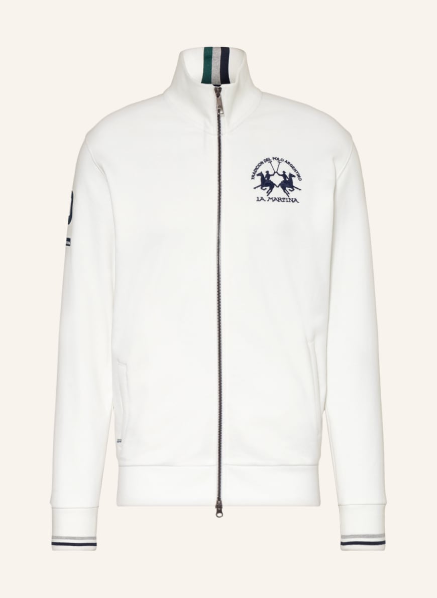 LA MARTINA Sweat jacket, Color: WHITE(Image 1)