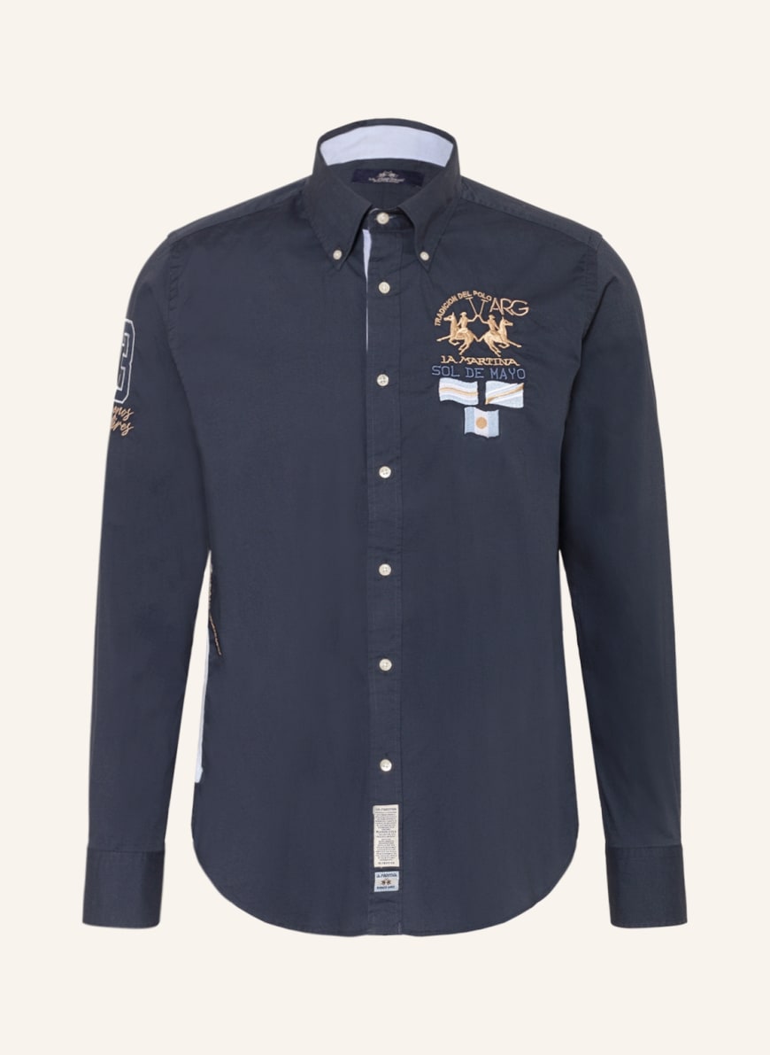 LA MARTINA Shirt slim fit, Color: DARK BLUE (Image 1)