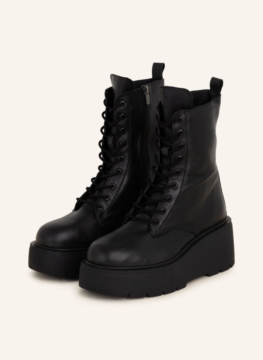 INUOVO Platform boots, Color: BLACK(Image 1)