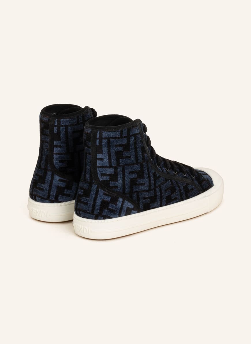FENDI High top sneakers in black blue