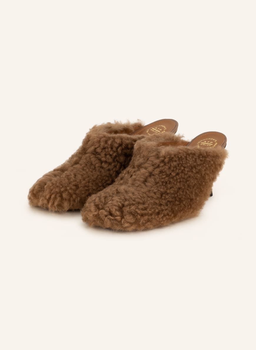 ATP ATELIER Mules MONTA, Color: COGNAC(Image 1)