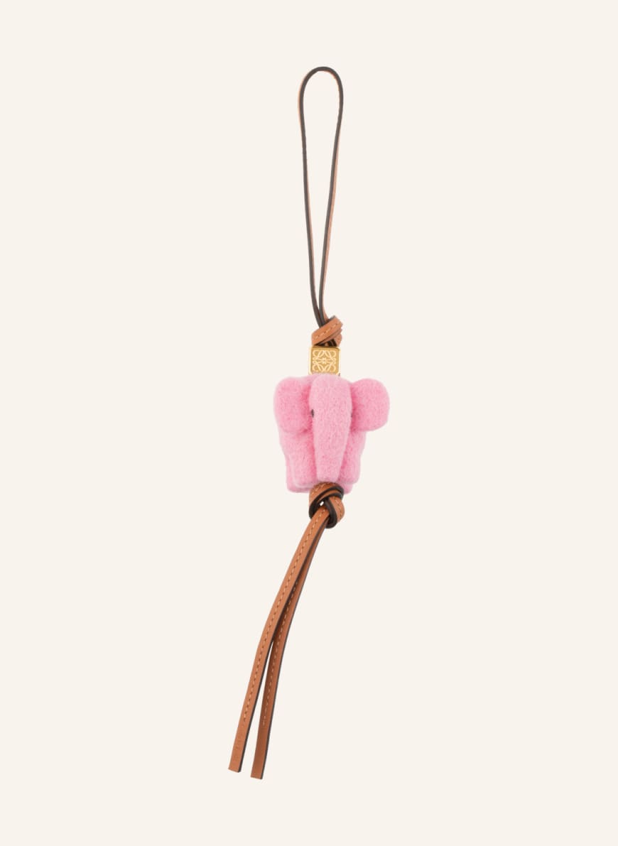 LOEWE Bag charm ELEPHANT, Color: PINK/ BROWN(Image 1)