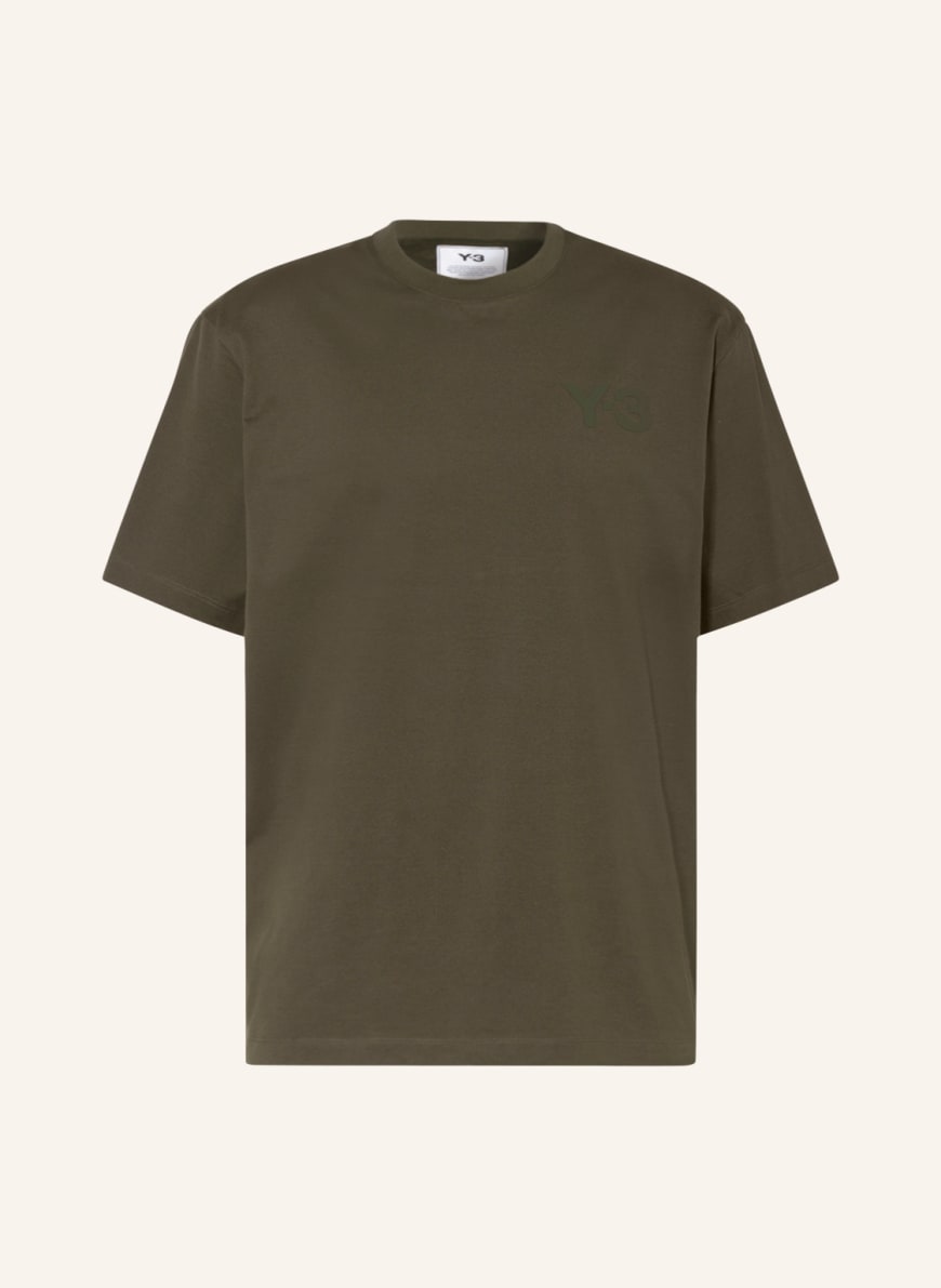 Y-3 T-shirt, Color: DARK GREEN (Image 1)