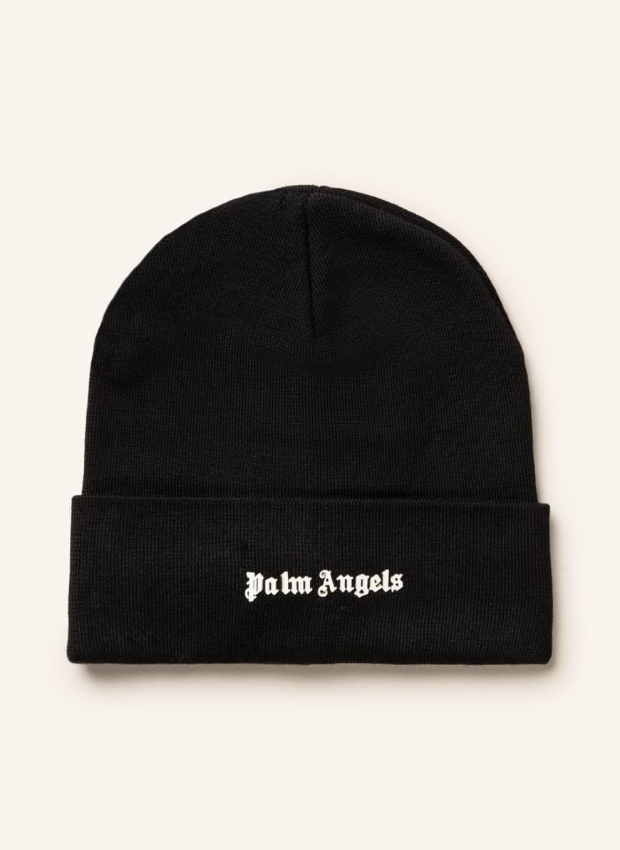 Palm Angels Beanie, Color: BLACK/ WHITE (Image 1)