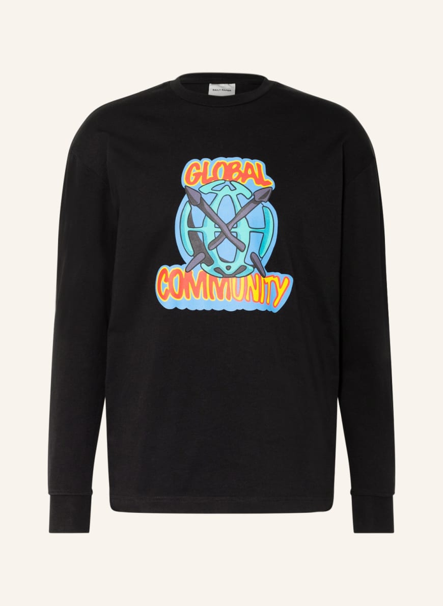 DAILY PAPER Long sleeve shirt HOBAL, Color: BLACK(Image 1)