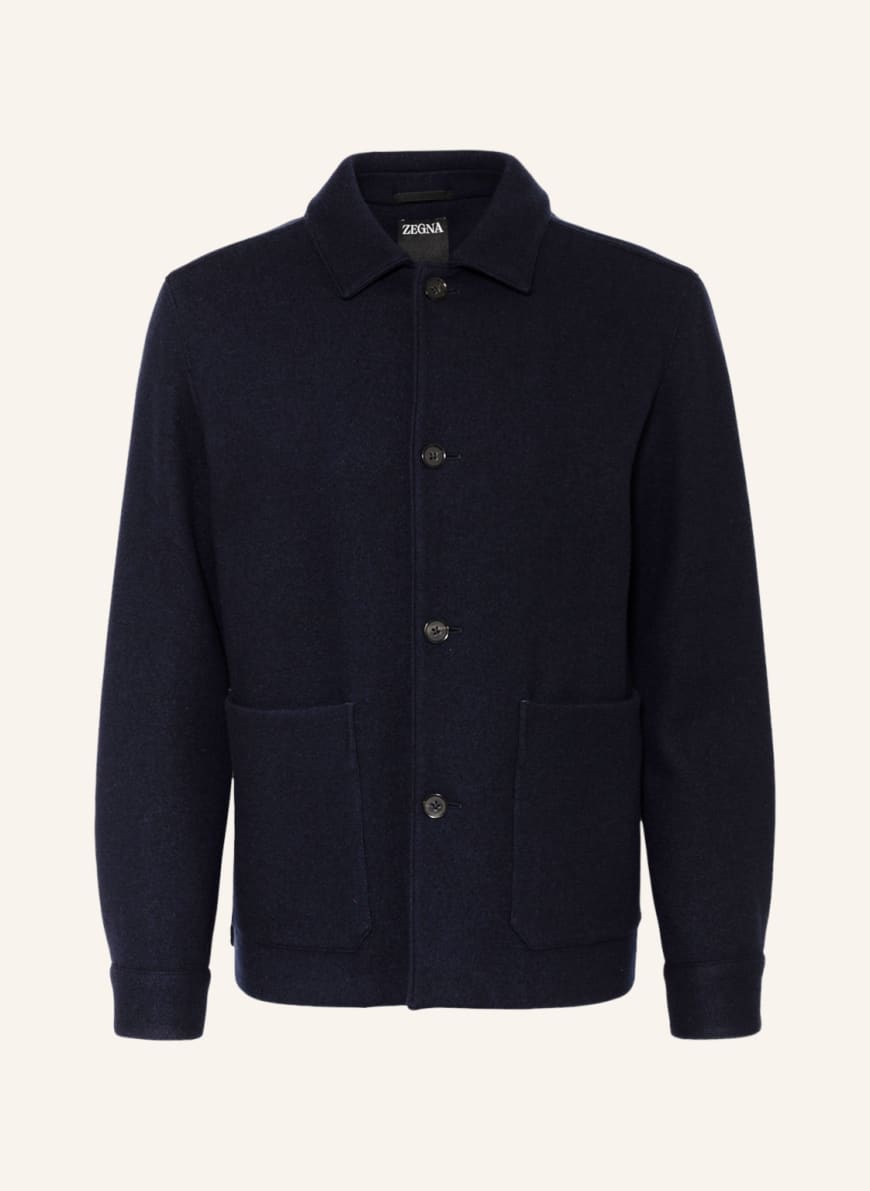 ZEGNA Overshirt with cashmere, Color: BLACK(Image 1)