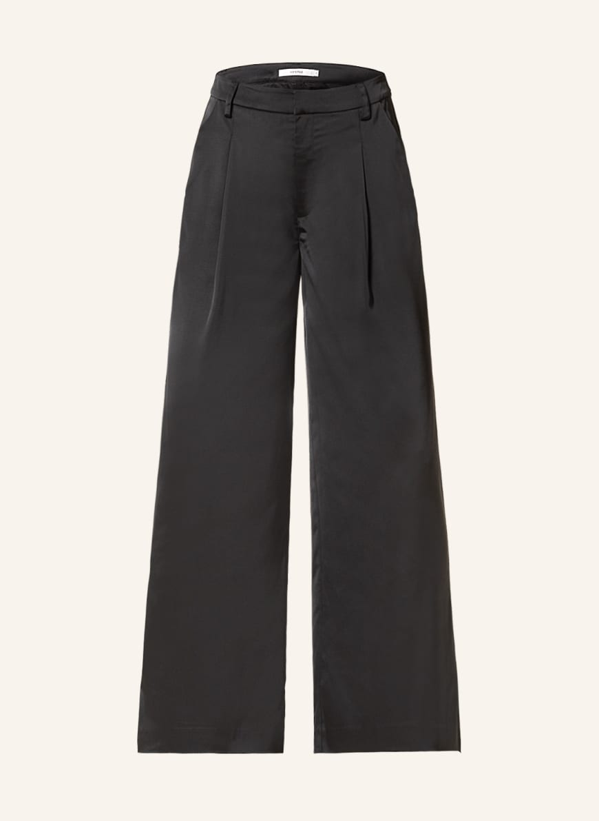 GESTUZ Wide leg trousers HARLOW, Color: BLACK (Image 1)