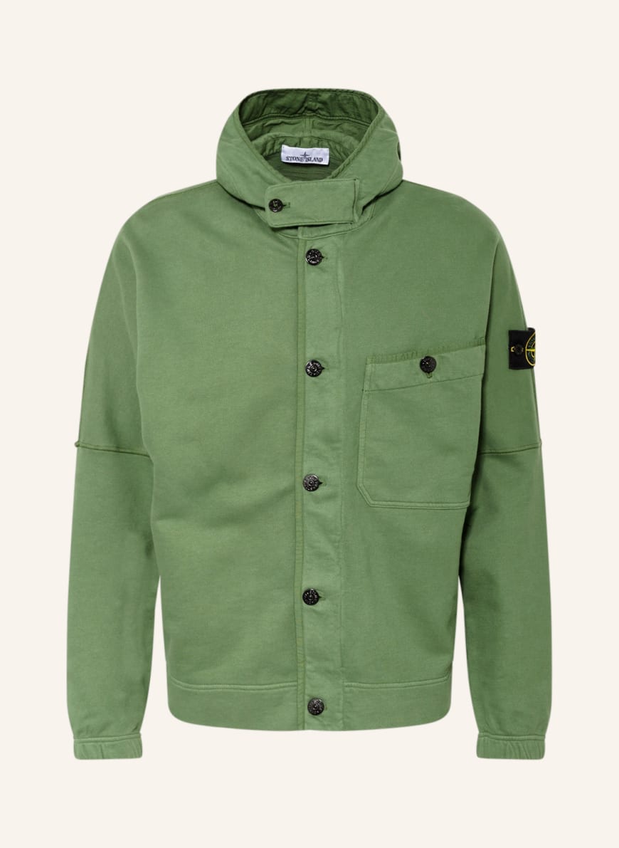 STONE ISLAND Sweat jacket, Color: OLIVE (Image 1)