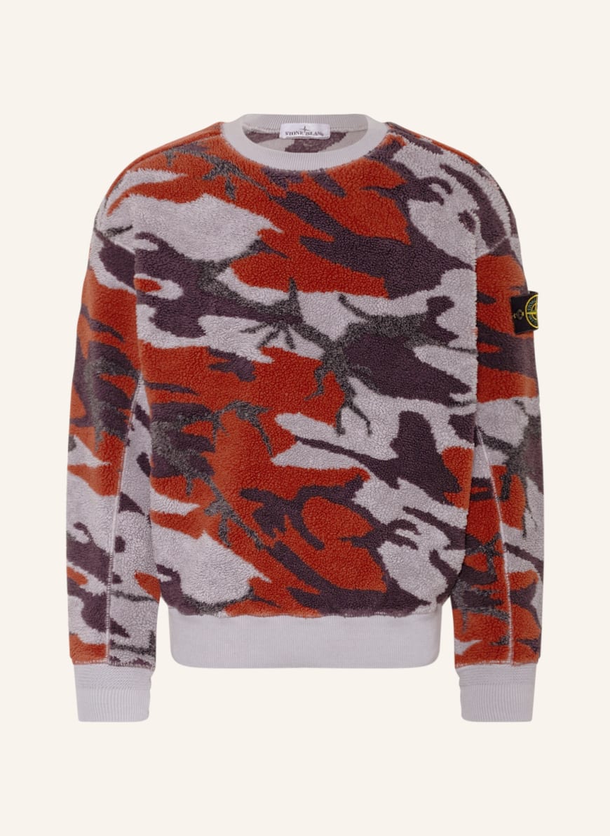 STONE ISLAND Sweter z pluszowego materiału, Kolor: CZARNY/ SZARY/ KONIAKOWY(Obrazek 1)