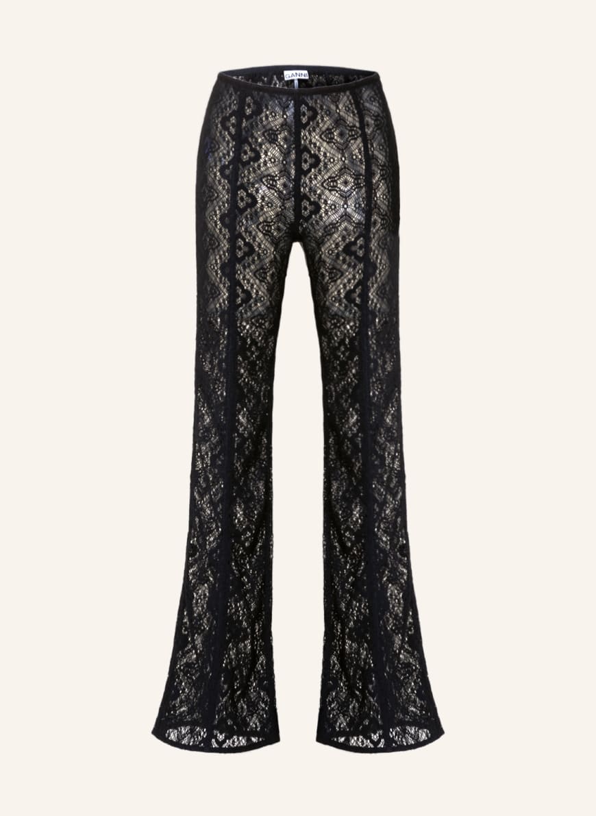 GANNI Lace trousers, Color: BLACK (Image 1)