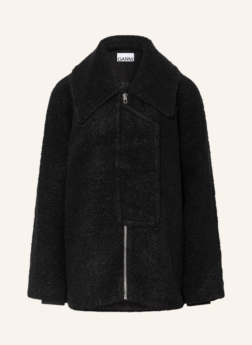 GANNI Bouclé coat, Color: BLACK (Image 1)