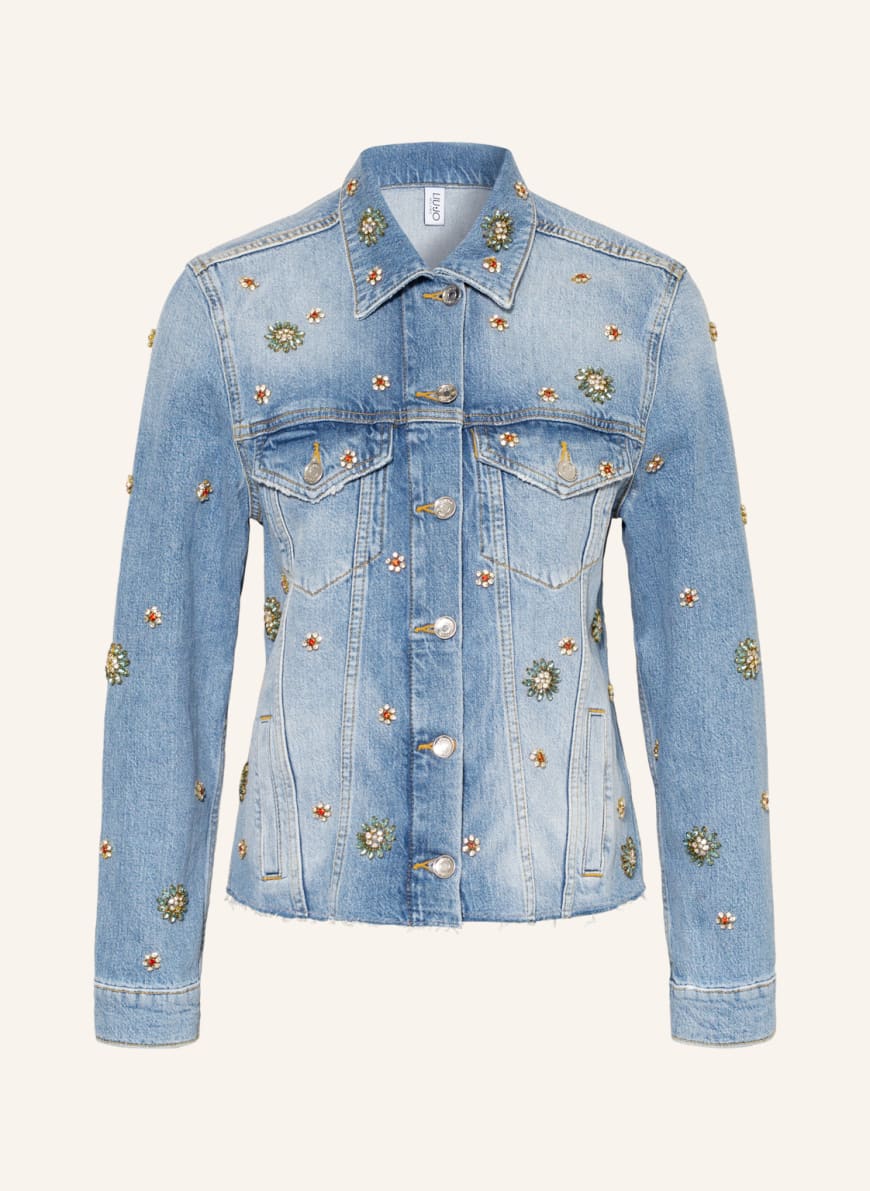 Uitstroom Sentimenteel Droogte LIU JO Denim jacket with decorative gems in 78441 d.blue dk st.color w |  Breuninger