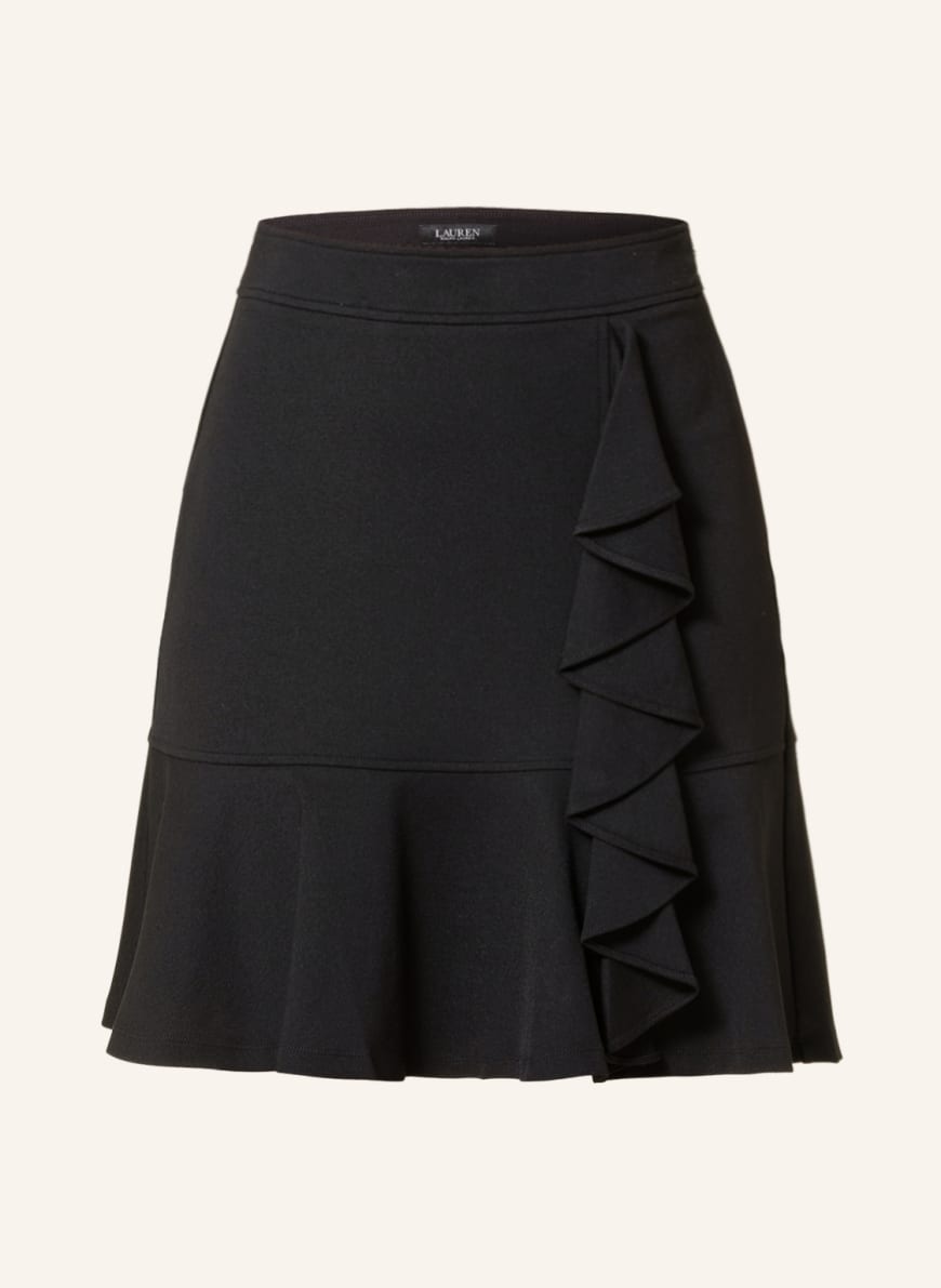 LAUREN RALPH LAUREN Jersey skirt with frills , Color: BLACK (Image 1)