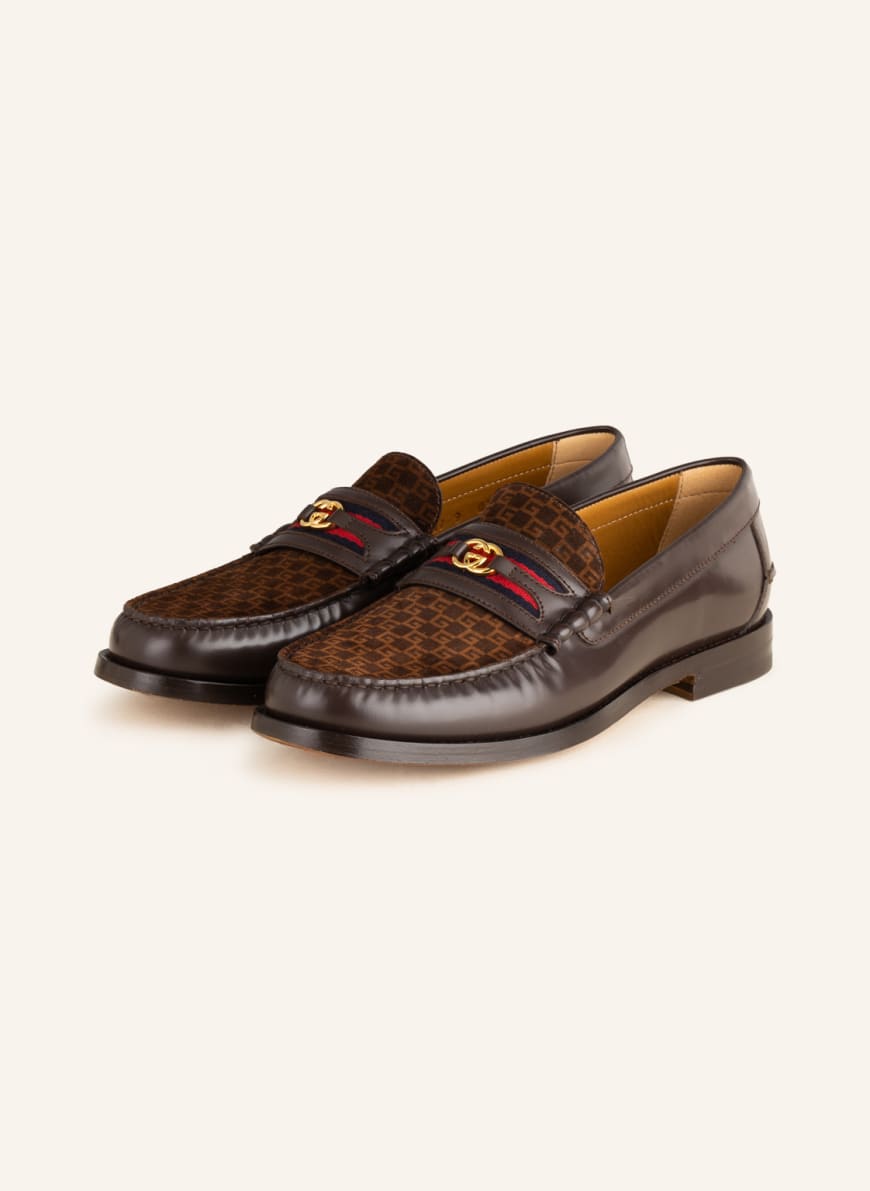 GUCCI Loafers GG, Color: BROWN (Image 1)