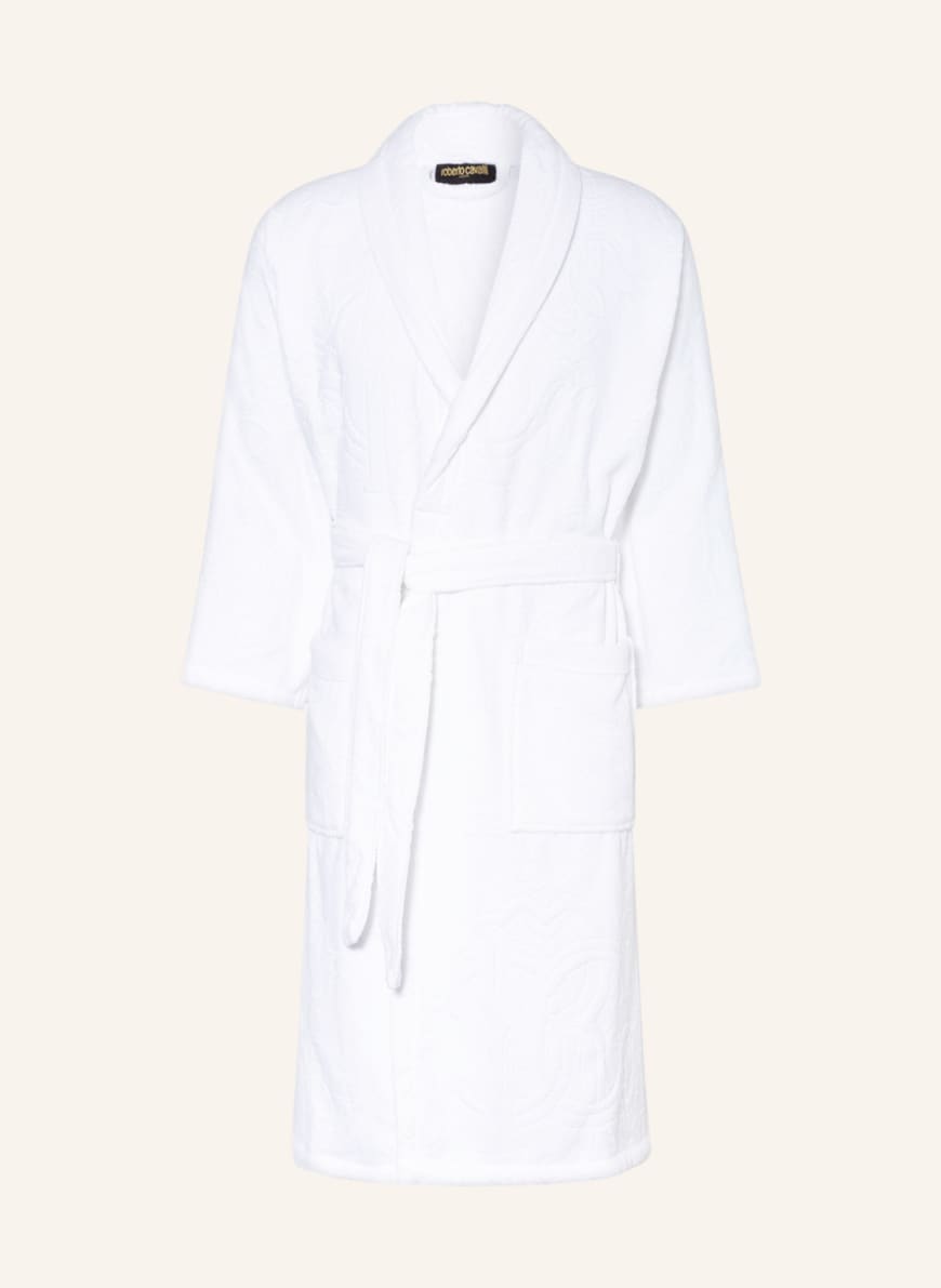 roberto cavalli Home Unisex bathrobe with hood and gift box, Color: WHITE (Image 1)