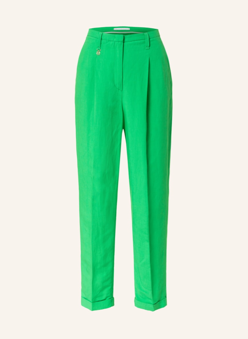 RAFFAELLO ROSSI Wide leg trousers IMALA with linen in green | Breuninger