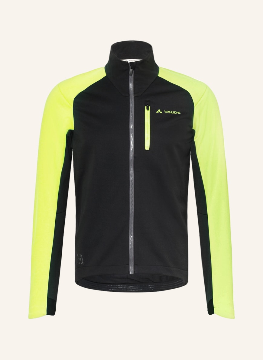 VAUDE Softshell cycling jacket POSTA, Color: NEON YELLOW/ BLACK(Image 1)