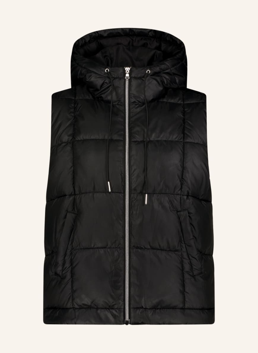 CARTOON Quilted vest, Color: BLACK (Image 1)