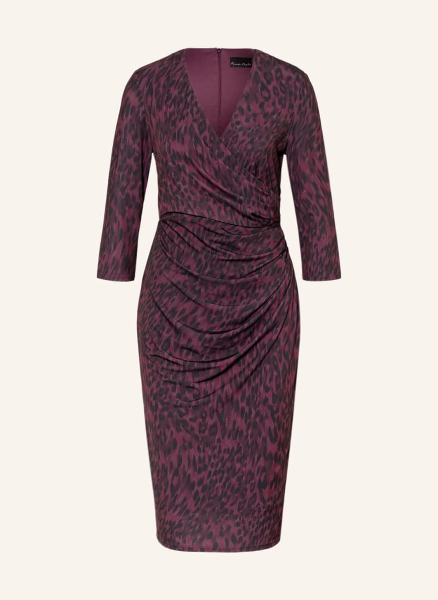Phase Eight Dress NIEVE in wrap look, Color: BLACK/ DARK PURPLE (Image 1)