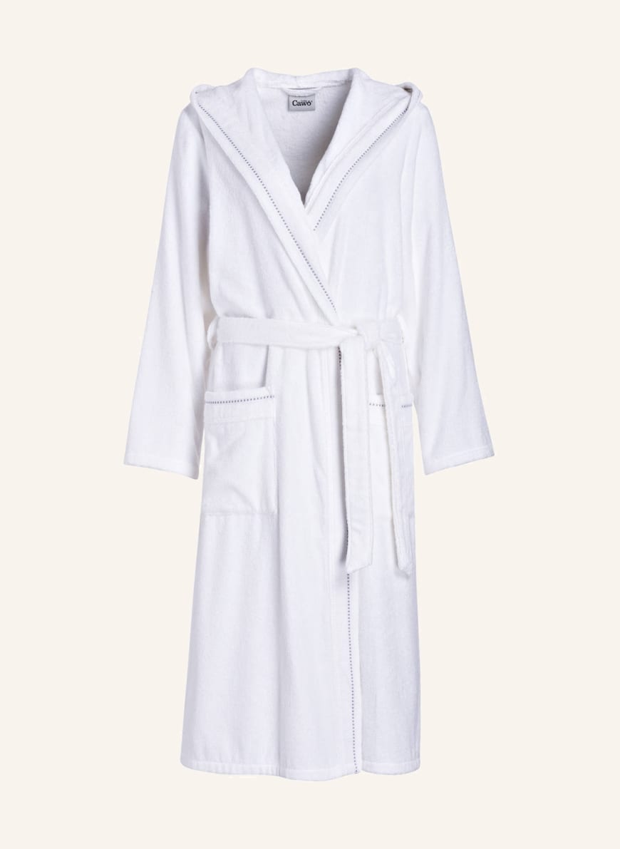 Cawö Women’s bathrobe with hood, Color: WHITE (Image 1)