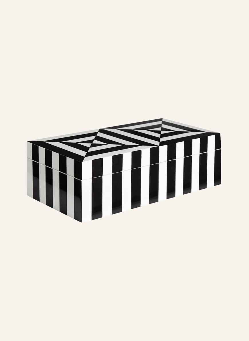 JONATHAN ADLER Storage box OP ART SMALL, Color: WHITE/ BLACK (Image 1)