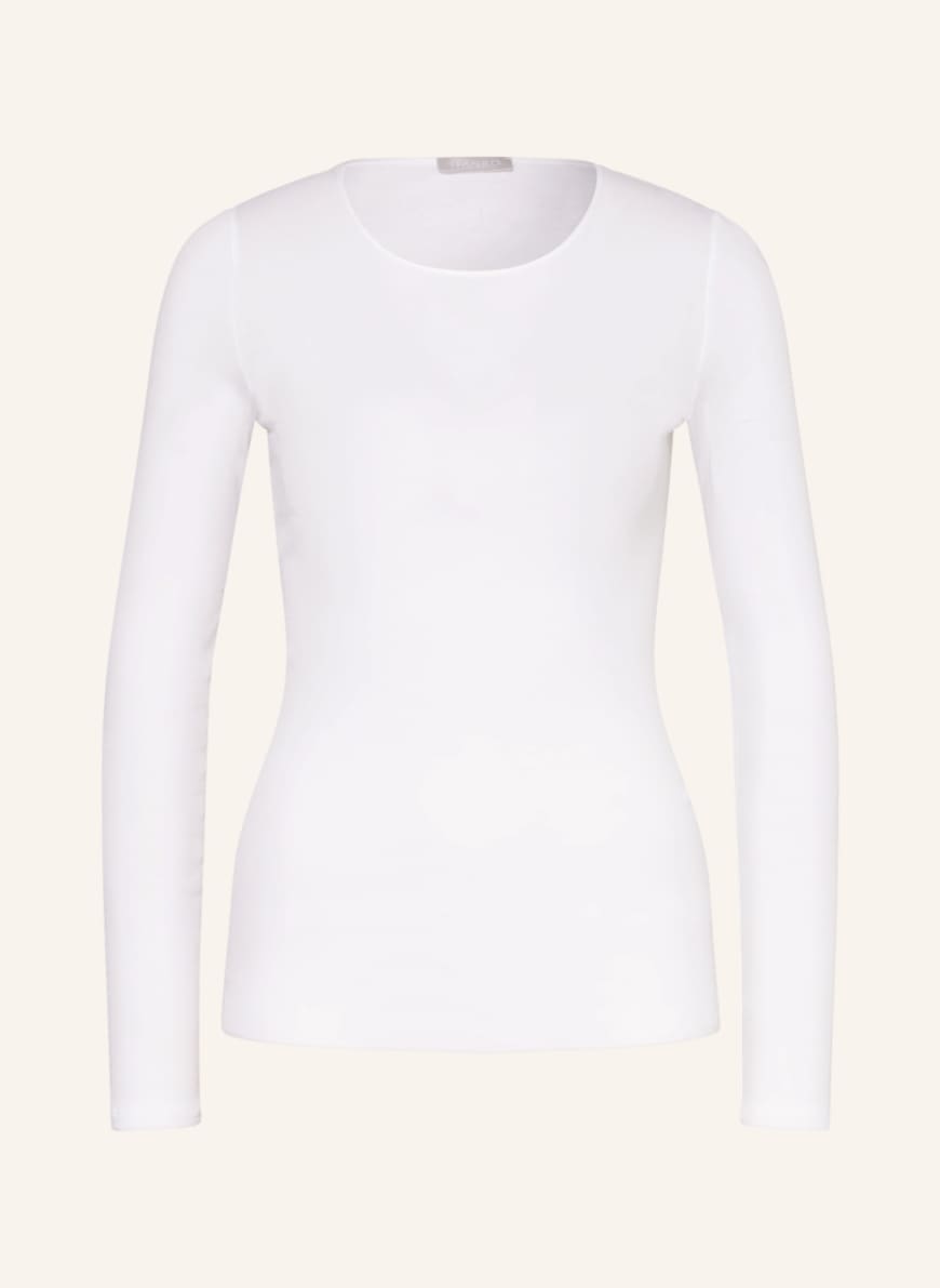 HANRO Pajama shirt COTTON SEAMLESS, Color: WHITE (Image 1)