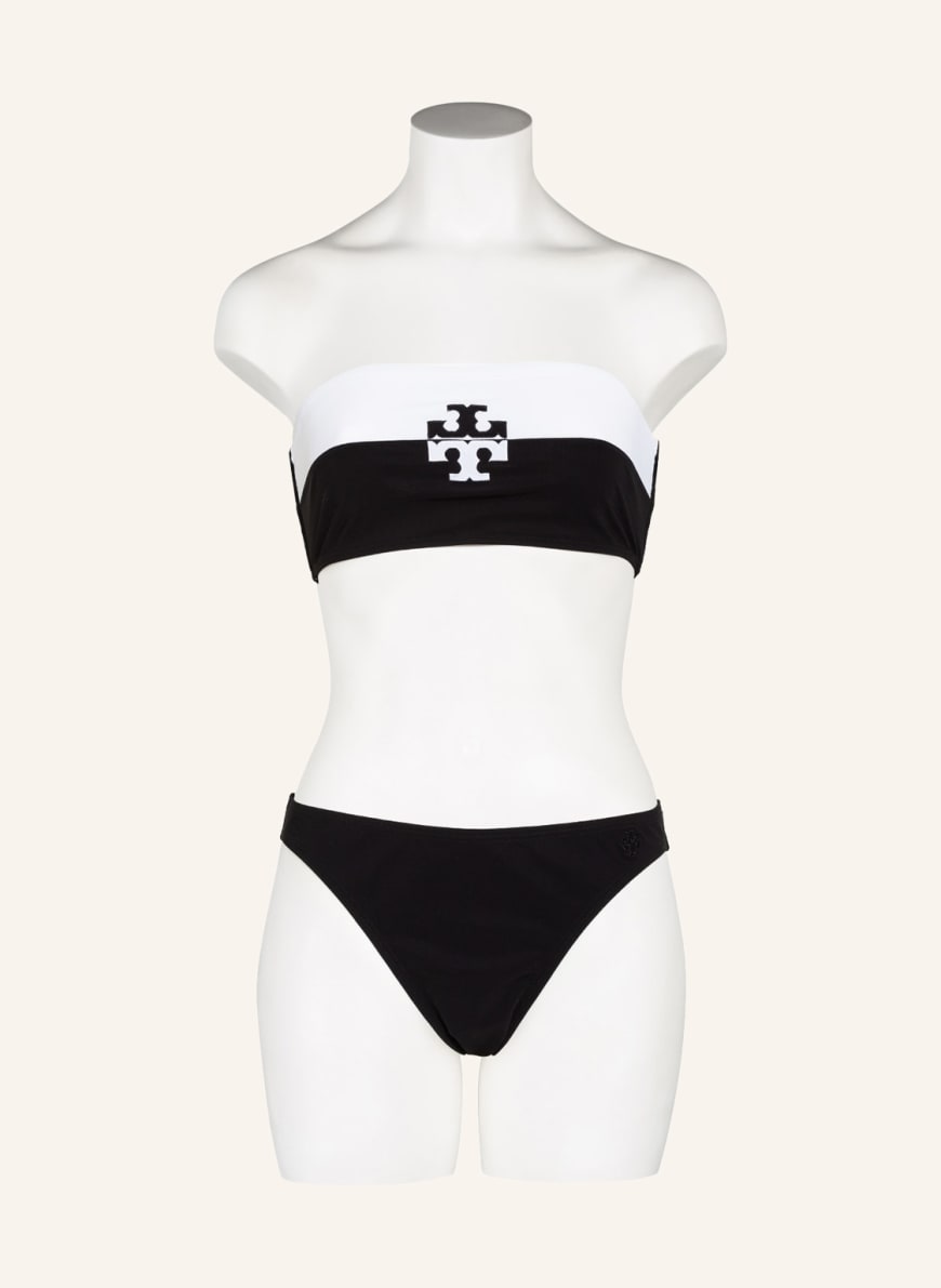 TORY BURCH Bandeau bikini top in black/ white | Breuninger