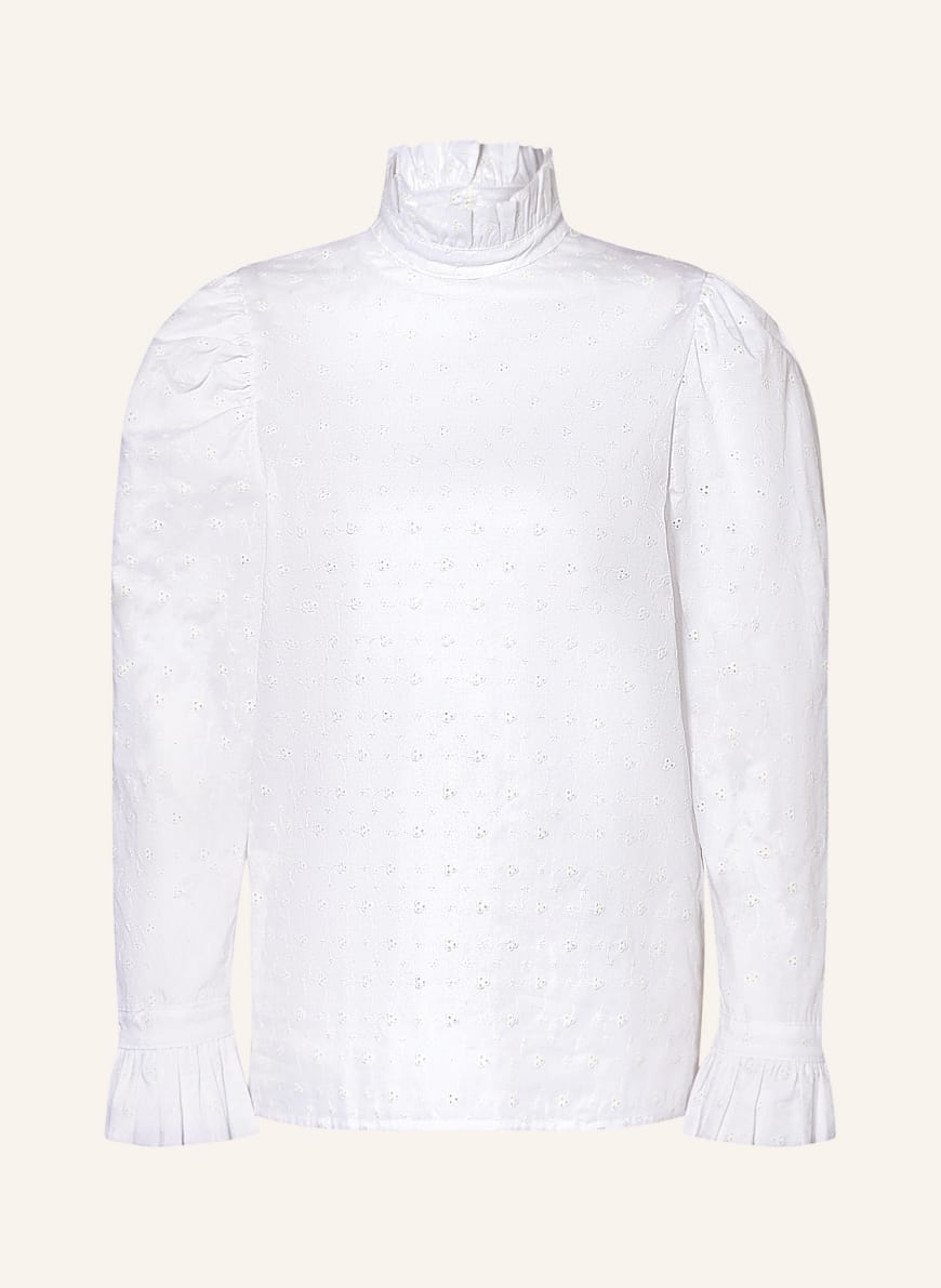 STYLE ICON Blouse-style shirt made of lace, Color: WHITE (Image 1)