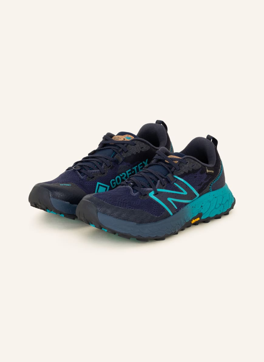 new balance Trail running shoes FRESH FOAM HIERRO V7 GTX, Color: BLACK/ DARK BLUE/ TURQUOISE (Image 1)