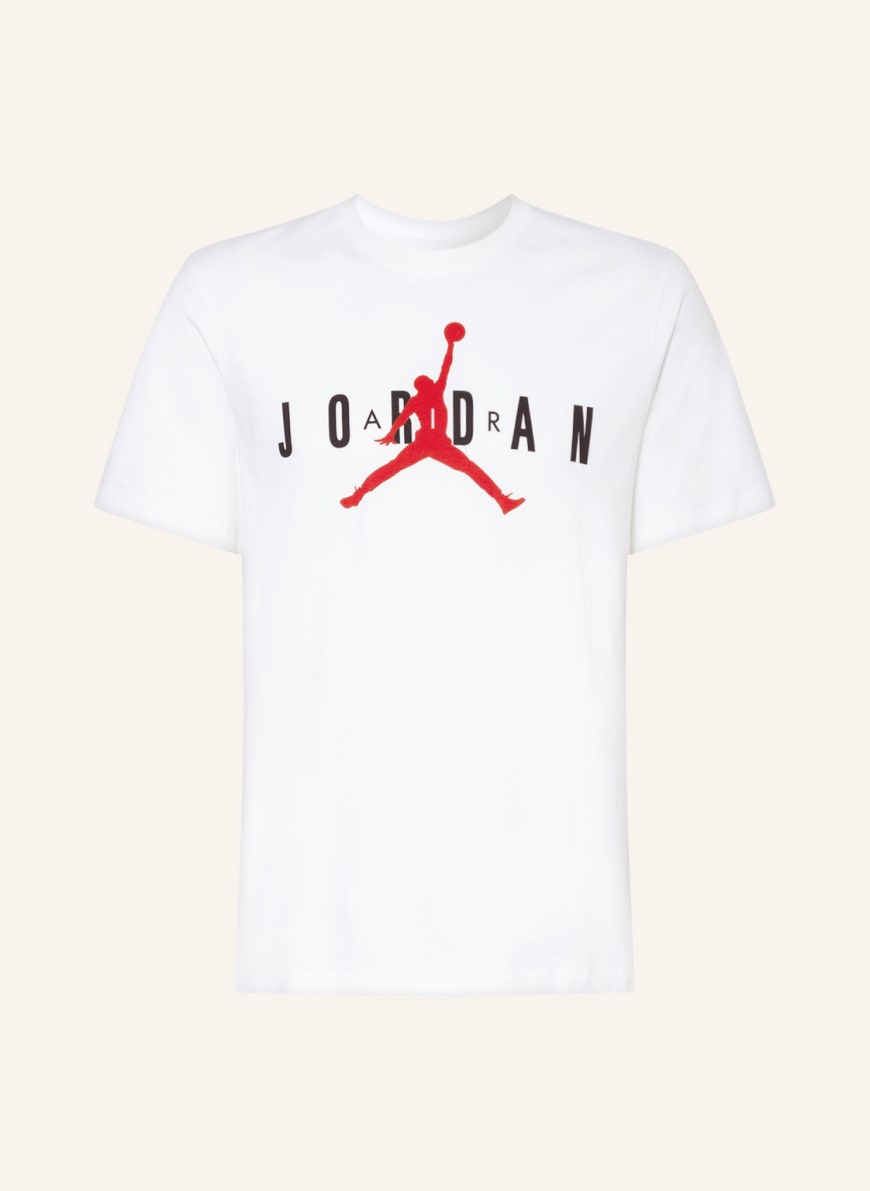 JORDAN T-Shirt JORDAN AIR WORDMARK, Farbe: WEISS/ SCHWARZ/ ROT(Bild 1)