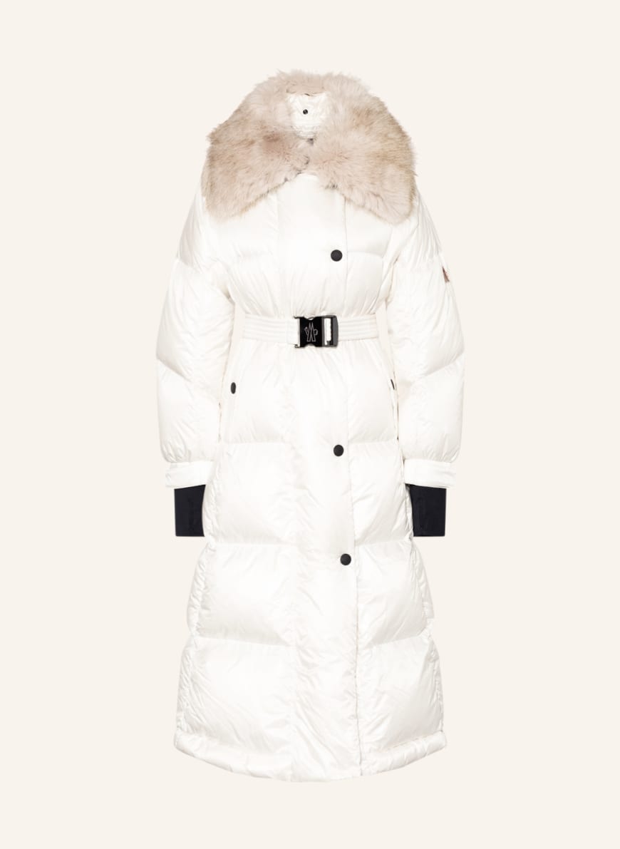 MONCLER GRENOBLE Down coat CHAMOILLE with faux fur, Color: CREAM (Image 1)
