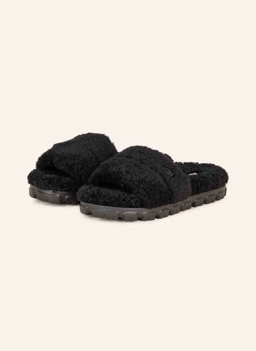 UGG Slippers COZETTA CURLY, Color: BLACK(Image 1)